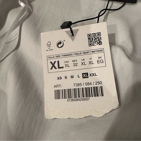 Zara Cut Out White Poplin Dress NWT Size XL SS22 WHITE 7385/084 Casual Summer - Picture 6 of 16